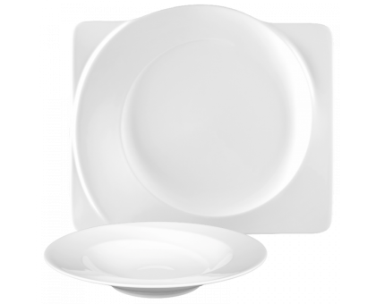 Набор тарелок квадратных 12 предметов белый Paso Seltmann